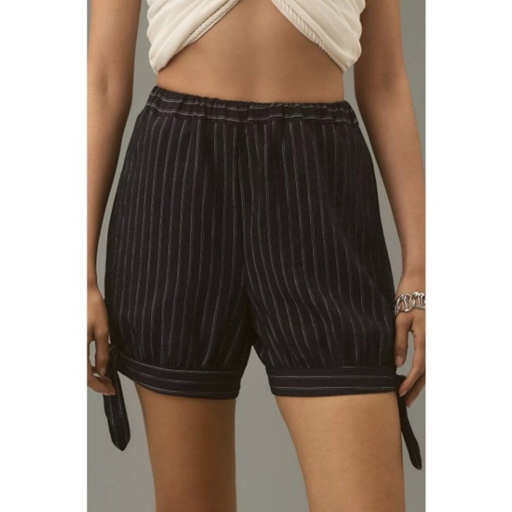 Anthropologie MAEVE Printed Pinstripe Bloomer Shorts